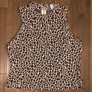 Anthropologie sleeveless top women’s medium back zipper closure slightly fitted